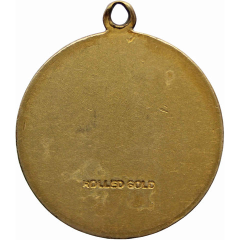 Gold Rolled Religion St Christopher Pendant Medallion Vintage