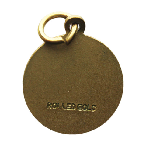 St Christopher Gold Rolled Pendant Vintage