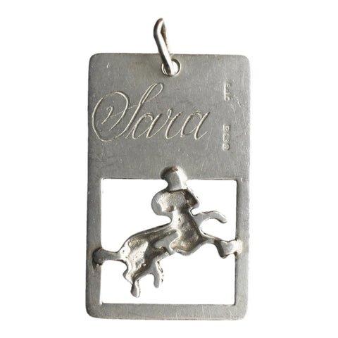1978 Vintage Silver Aries Zodiac Signs Pendant