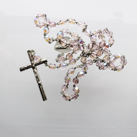 Vintage Glass Prayer Beads Rosary
