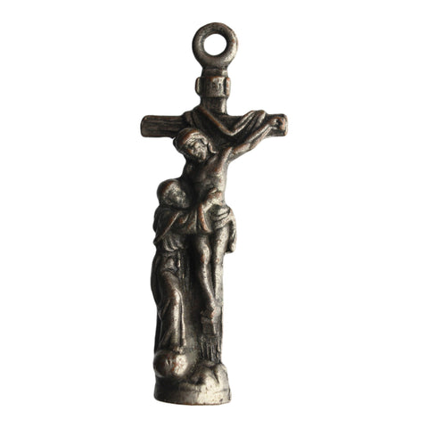 Jesus Christ Cross Statue Pendant Vintage Religious