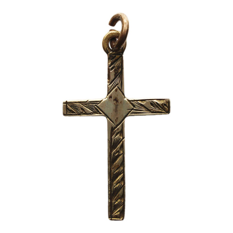 Cross Gold Plated Pendant Vintage Religion Crucifix