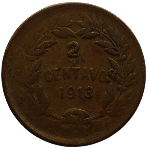 1913 2 Centavos Honduras Coin Mule