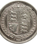 1887 Sixpence Victoria Great Britain Silver Coin