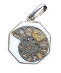 1970’s Vintage Sterling Silver Fossil Ammonites Jurassic Period Imitation Pendant