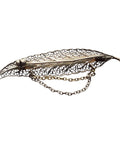 Vintage Brooch Leaf Solid Silver
