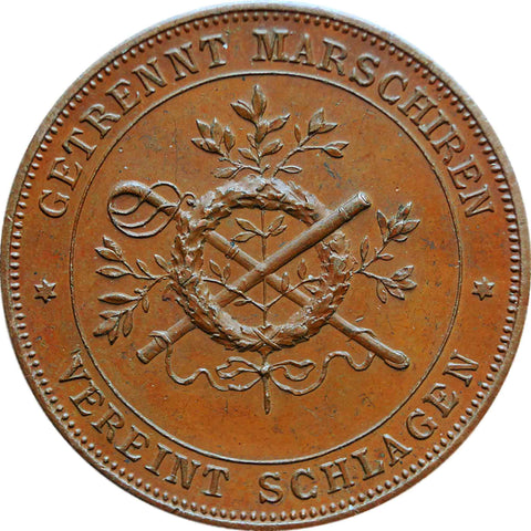 1895’s Antique Medal Germany Imperial General Feldmarschall Graf v. Möltke Medallion