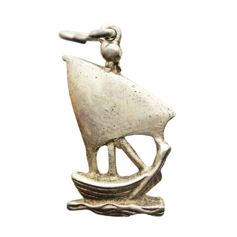 Vintage Boat Yacht Pendant Sterling Silver
