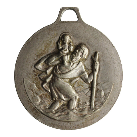 St Christopher Religion Vintage Medallion
