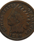 1887 One Cent United States Indian Head Coin