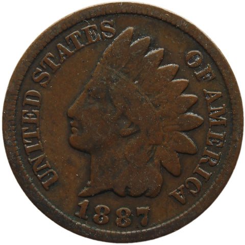 1887 One Cent United States Indian Head Coin