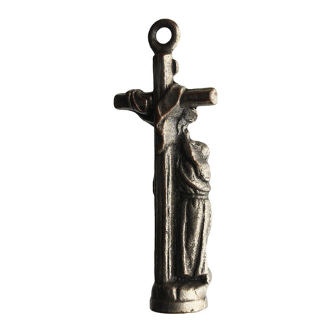 Jesus Christ Cross Statue Pendant Vintage Religious