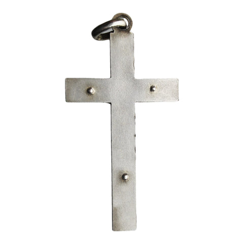 Vintage Crucifix Pendant Cross Sterling Silver