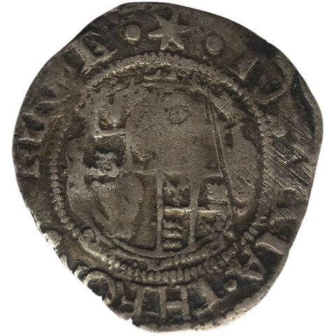 1640 – 1641 Half Groat Charles I of England Coin Hammered Silver Tower mint Mintmark Star