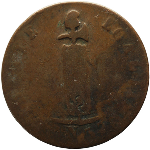 1840 Haiti 2 Centimes Coin AN37 Error Strike Off Center