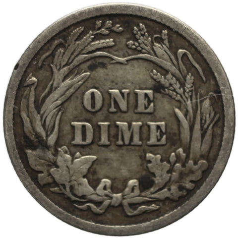1913 One Dime United States Barber Coin Silver