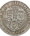 1899 Shilling Victoria Coin UK Silver
