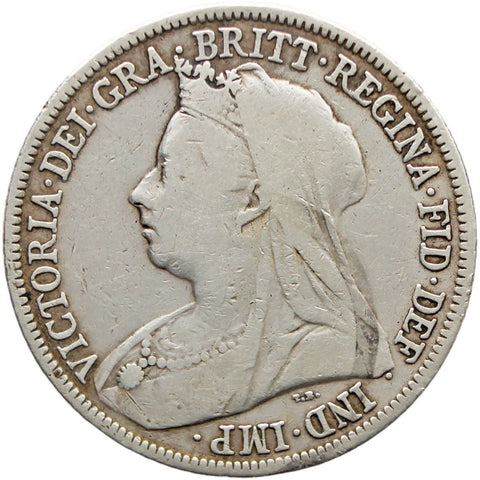 1899 Shilling Victoria Coin UK Silver