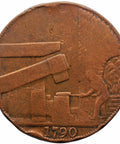 1790 Half Penny Token Warwickshire Wilkinson Man working an industrial