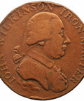 1790 Half Penny Token Warwickshire Wilkinson Man working an industrial