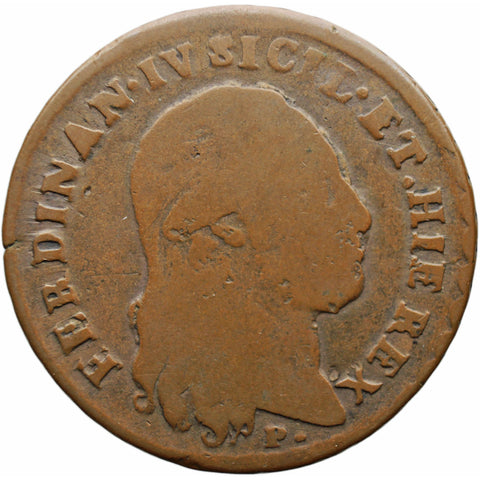 1801 6 Tornesi Kingdom of Naples Italy Coin Ferdinando IV