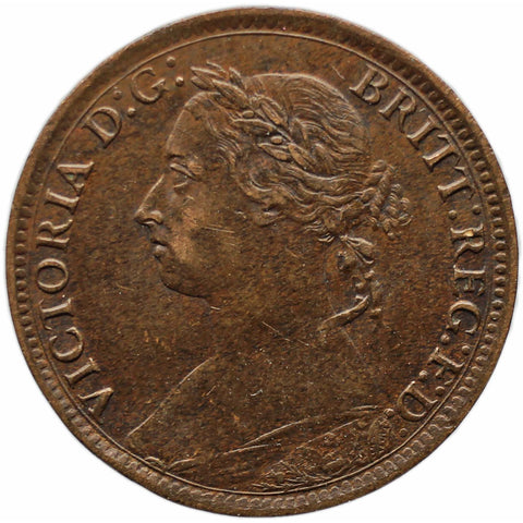 1884 Farthing Victoria Coin UK