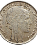 1942 20 Centavos Uruguay Coin Silver Santiago Mint