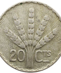 Uruguay 1942 20 Centavos Coin Silver Santiago Mint