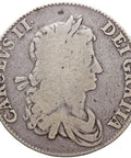 1663 Crown Charles II Coin Great Britain Silver
