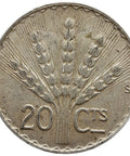 1942 20 Centavos Uruguay Coin Silver Santiago Mint