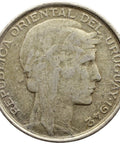 Uruguay 20 Centavos 1942 Silver Coin