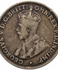 1919 3 Pence Australia Coin George V Silver Melbourne Mint