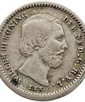1850 5 Cents Netherlands Coin Silver William III
