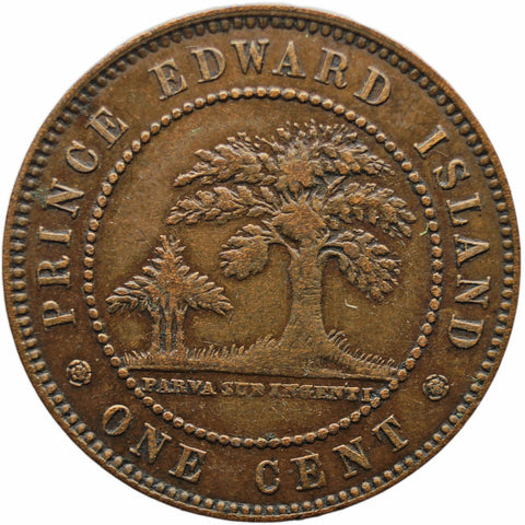 1871 One Cent Canada Coin Prince Edward Island Queen Victoria