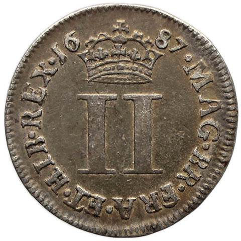 1687 2 Pence Maundy Coin James II UK Silver