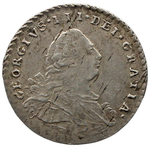 1800 1 Penny Maundy Coin George III UK Silver