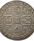 1723 Shilling George I Coin UK Silver SS and C in angles