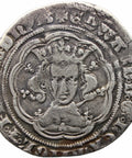 1356-1361 England Edward III Groat Coin Silver London Mint Annulet Stop Pre Treaty Period