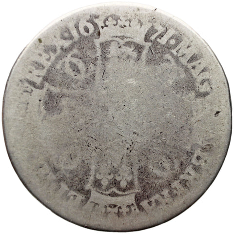 1671 Crown Charles II Coin UK Silver 3rd portrait Vicesimo Tertio