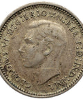 1943 3 Pence Australia Coin George VI Silver