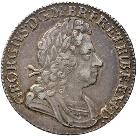 1723 Shilling George I Coin UK Silver SS and C in angles