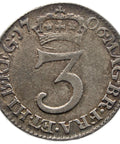 1706 3 Pence Maundy Coin Queen Anne UK Silver