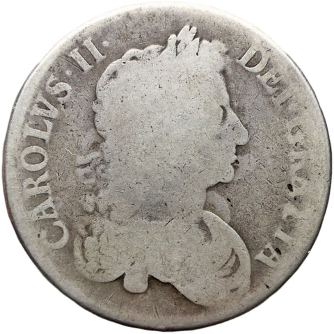 1671 Crown Charles II Coin UK Silver 3rd portrait Vicesimo Tertio