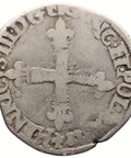 1588 1/4 Écu Henry III of France Coin Silver