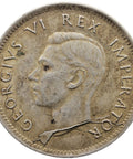 Die Error 1942 6 Pence South Africa Coin George VI Silver