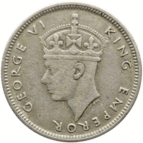 1939 25 Cents Seychelles Coin George VI Silver