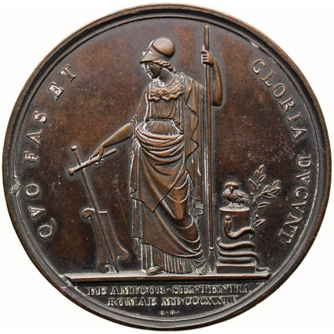 1824 Antique Large Medal Papal Cardinal Ercole Consalvi Medallist Giuseppe Girometti