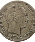1874 CS 10 Ore Denmark Coin Christian IX Silver