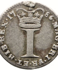 1786 1 Penny Maundy Coin George III UK Silver