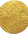 1807 Ducat Netherlands Gold Coin Louis Napoleon Curved 7